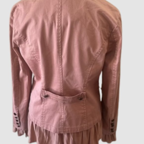 Free People Ruffle Romance Jacket Pink - Picture 3 of 7